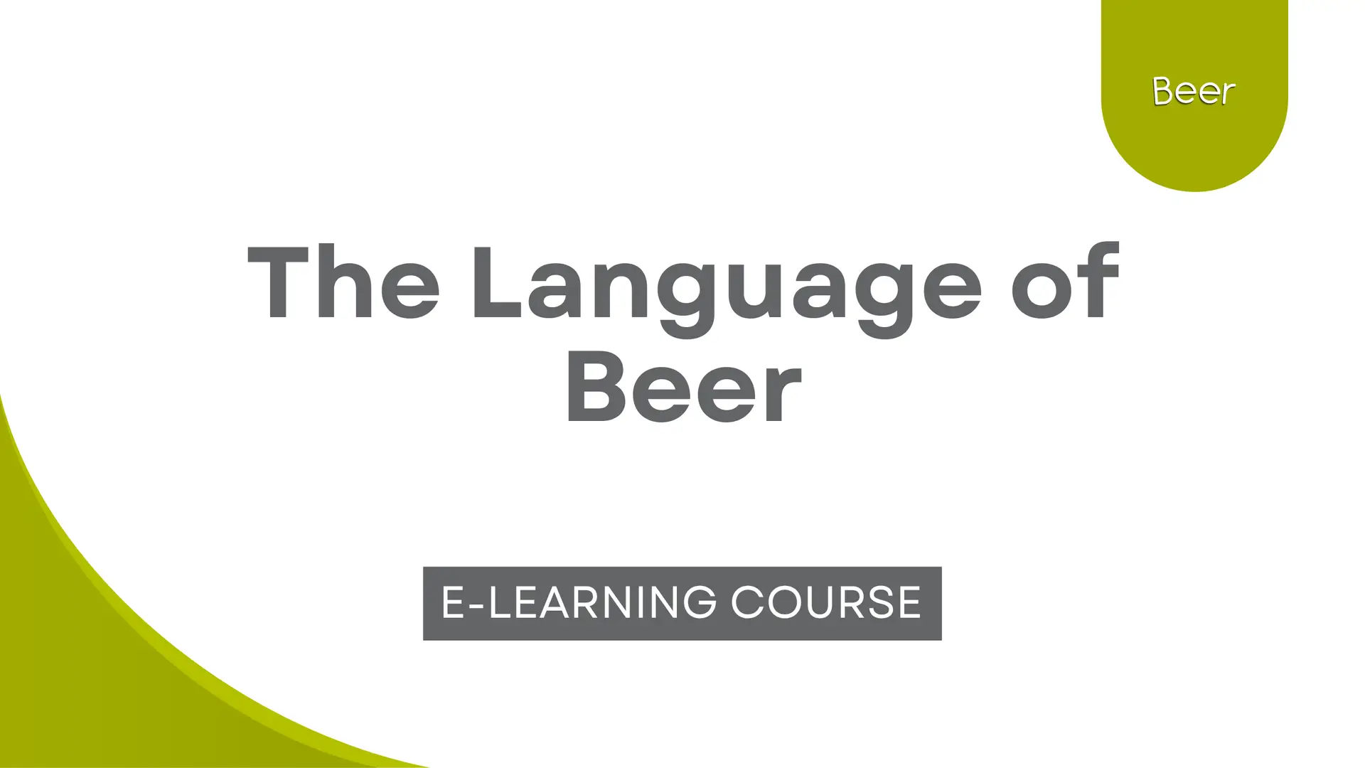 The Language of Beer - Brewing Sensory Analysis for Quality Control